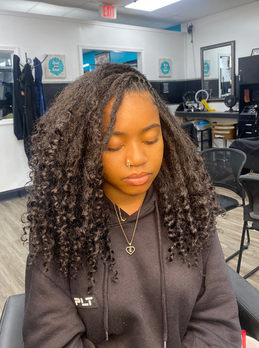 Curly wave Virgin Loc Extensions